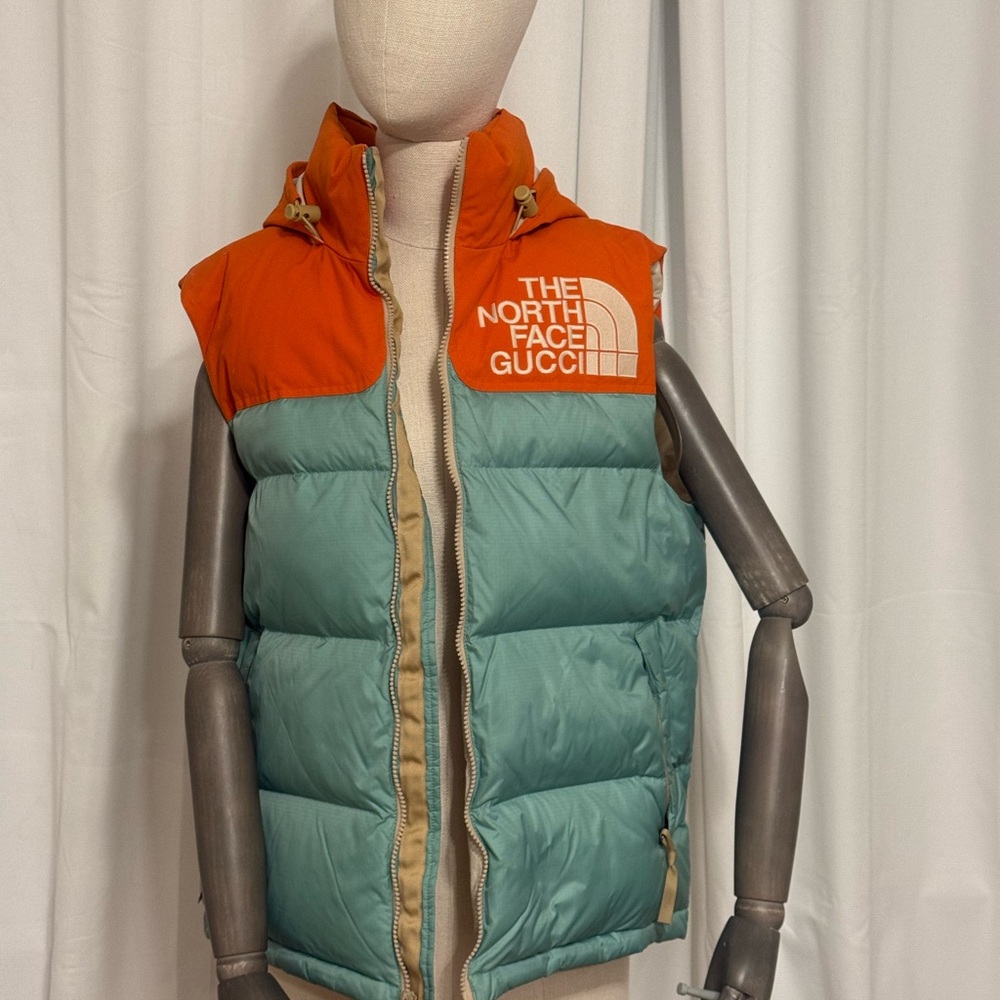 The North Face Gucci Orange and Cream Vest